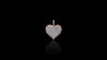 14K Two-Tone Gold Flat Layered Diamond Heart Pendant
