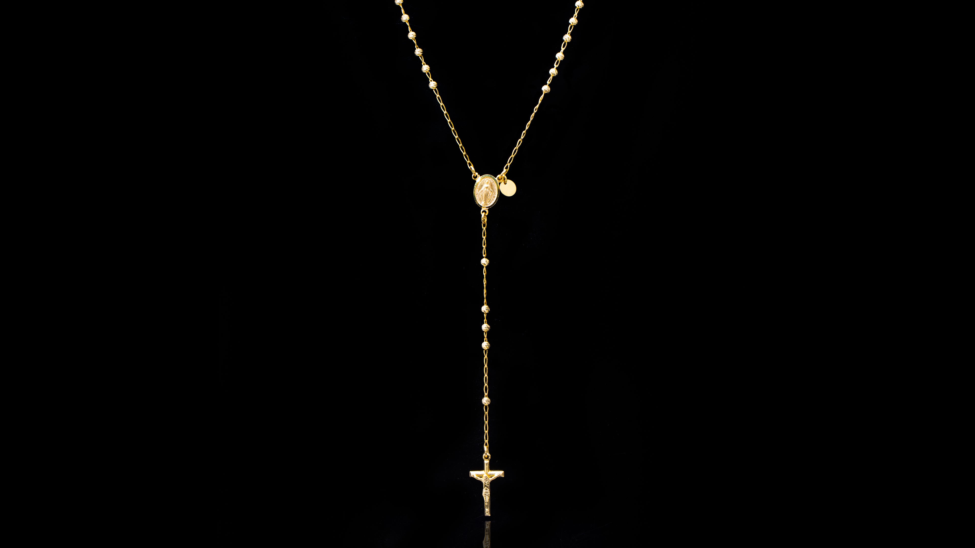 Mens 18K Gold over Stainless Steel Rosary Necklaces-JCPenney