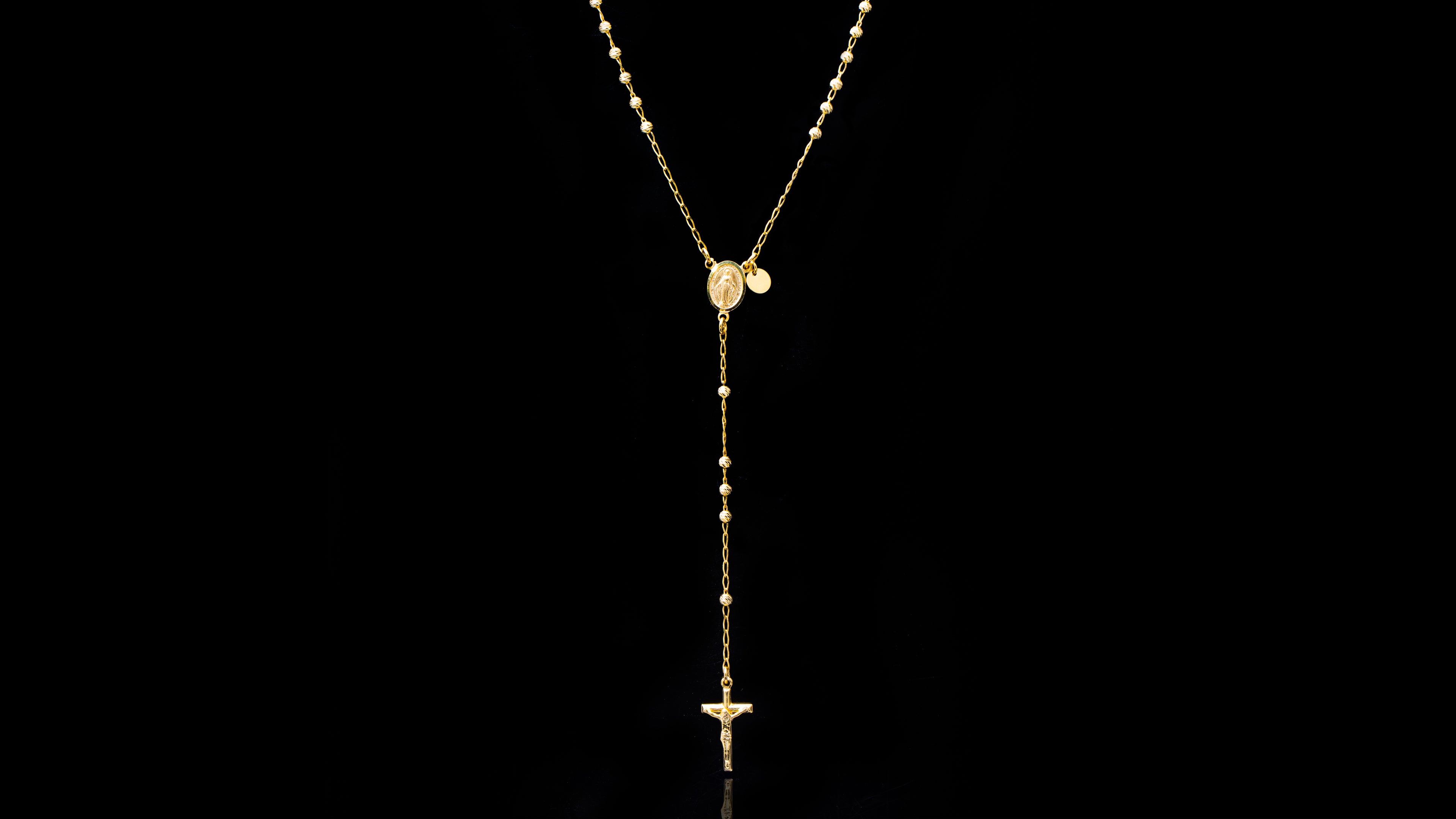 10K Yellow Gold Rosary Necklace