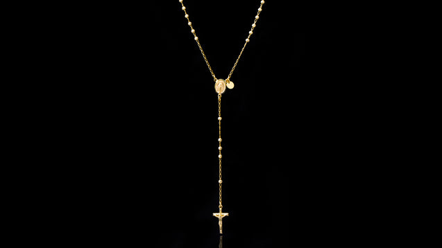 10K Yellow Gold Rosary Necklace