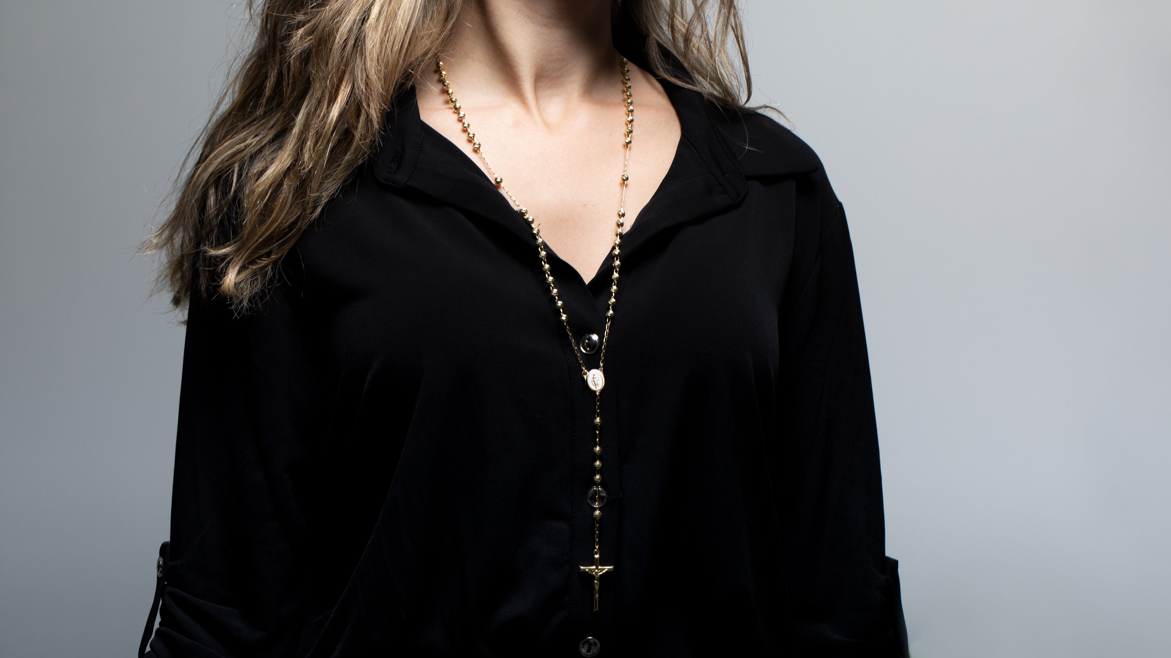 10k Yellow Gold diamond Cross pendant with chain – Monica Jewelers