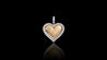 10K Yellow & White Gold Diamond Surrounded Heart Pendant