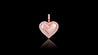 10K Rose Gold Diamond Surrounded Heart Pendant