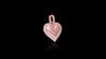 10K Rose Gold Diamond Surrounded Heart Pendant