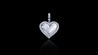 10K White Gold Diamond Surrounded Heart Pendant
