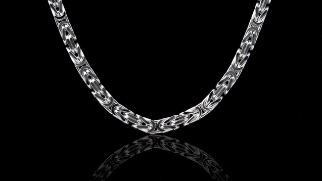 18K White Gold Babel Link Chain