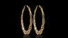 10K Yellow Gold Big Bamboo Hoop Earrings
