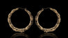 10K Yellow Gold Big Bamboo Hoop Earrings