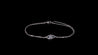 10K White Gold CZ Eye Charm Bracelet