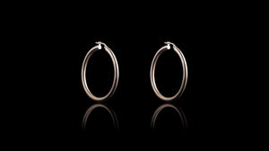 10K Yellow Gold Tube Style Hoops
