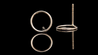 14K Yellow Gold Hollow Circle Stud Earrings