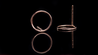 14K Rose Gold Hollow Circle Stud Earrings