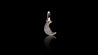 14K Yellow Gold Crescent Moon Charm Diamond Pendant