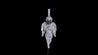 10K White Gold Angel Diamond Pendant