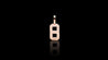 10K Rose Gold Numeric Mini Charm Pendant