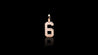 10K Rose Gold Numeric Mini Charm Pendant