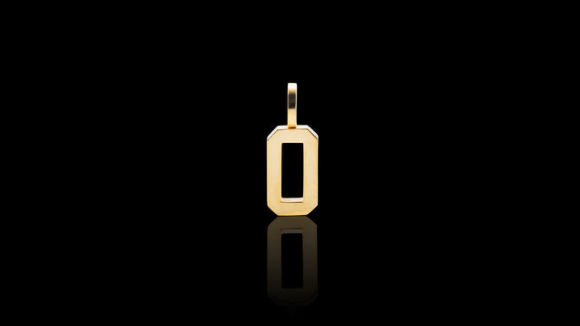 10K Yellow Gold Numeric Mini Charm Pendant