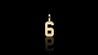 10K Yellow Gold Numeric Mini Charm Pendant