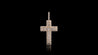 14K Yellow Gold Layered Baguette Diamond Cross Pendant