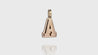 10K Yellow Gold Brushed Initial Block Pendant