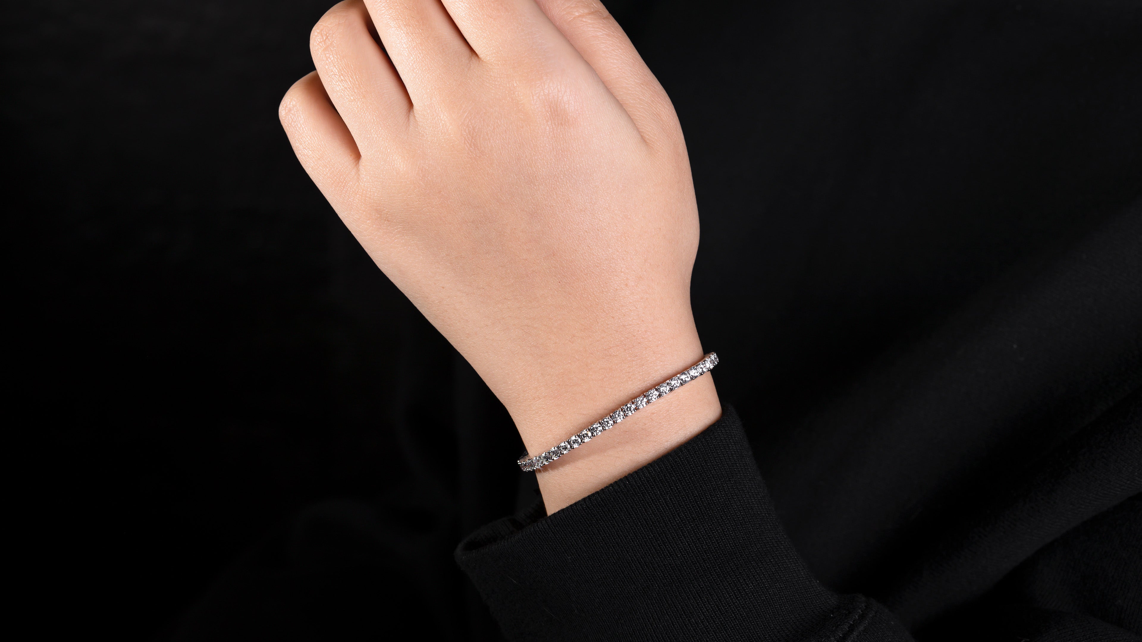 14K 4-Prong Tennis Diamond Bracelet