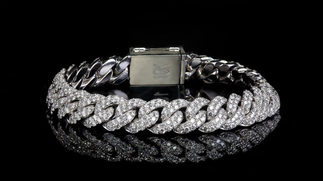 10K White Gold ToranoMax™ Cuban Link Diamond Bracelet