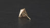 14K Yellow Gold Pyramidal Shape Diamond Earrings