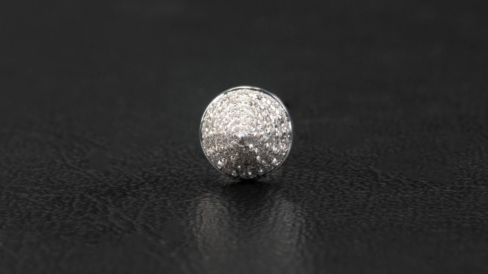 14K Gold Cone Shape Diamond Earrings