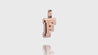 10K Rose Gold Brushed Initial Block Pendant