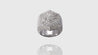 10K White Gold Hexagon Dome Diamond Ring