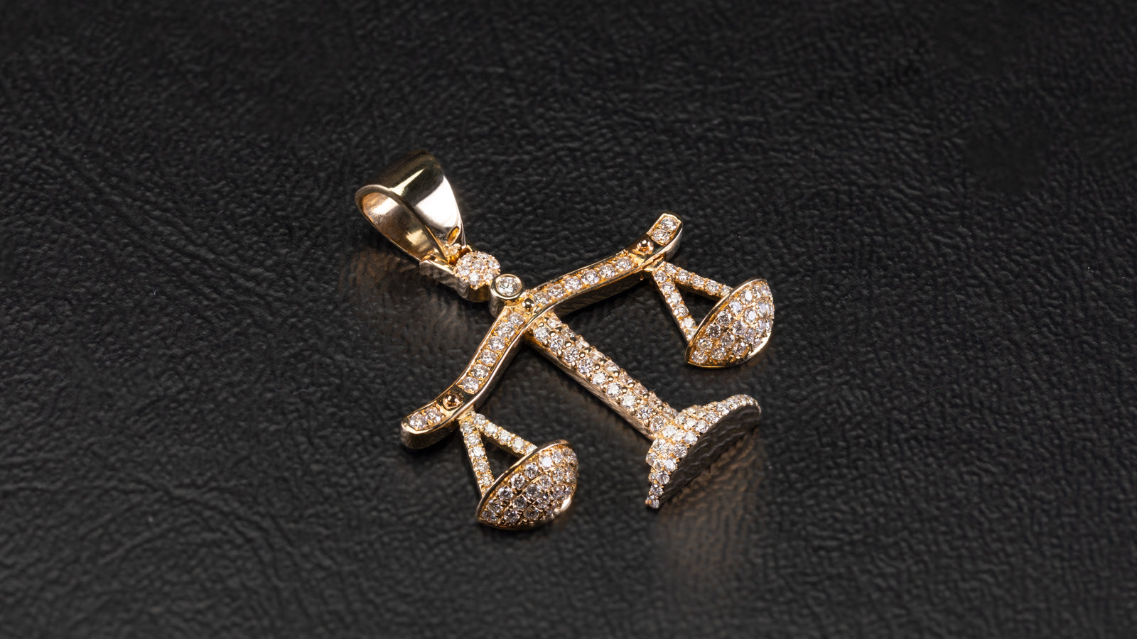 Gold libra scale pendant deals