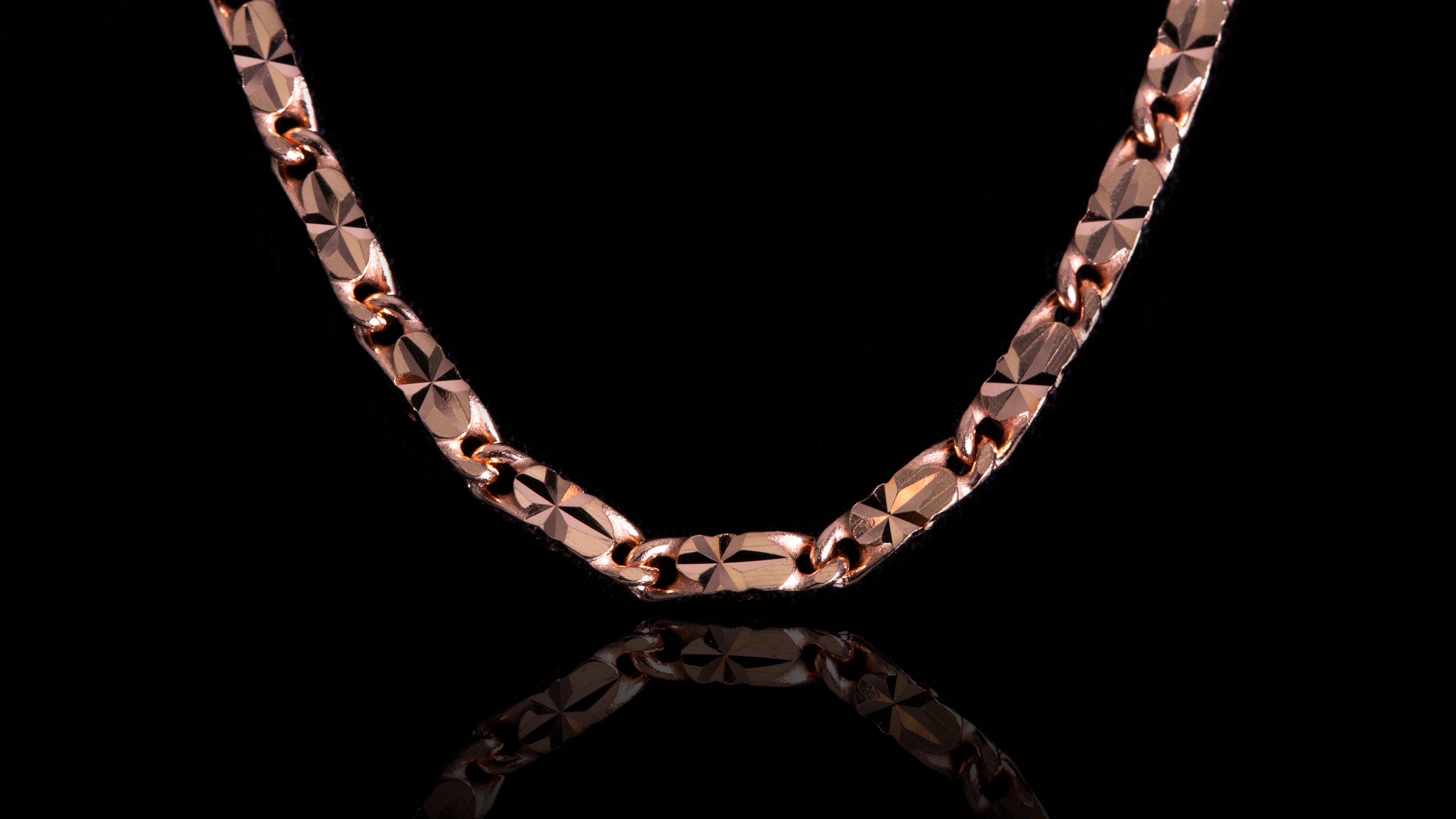 10K Rose Gold Butterfly Link Chain