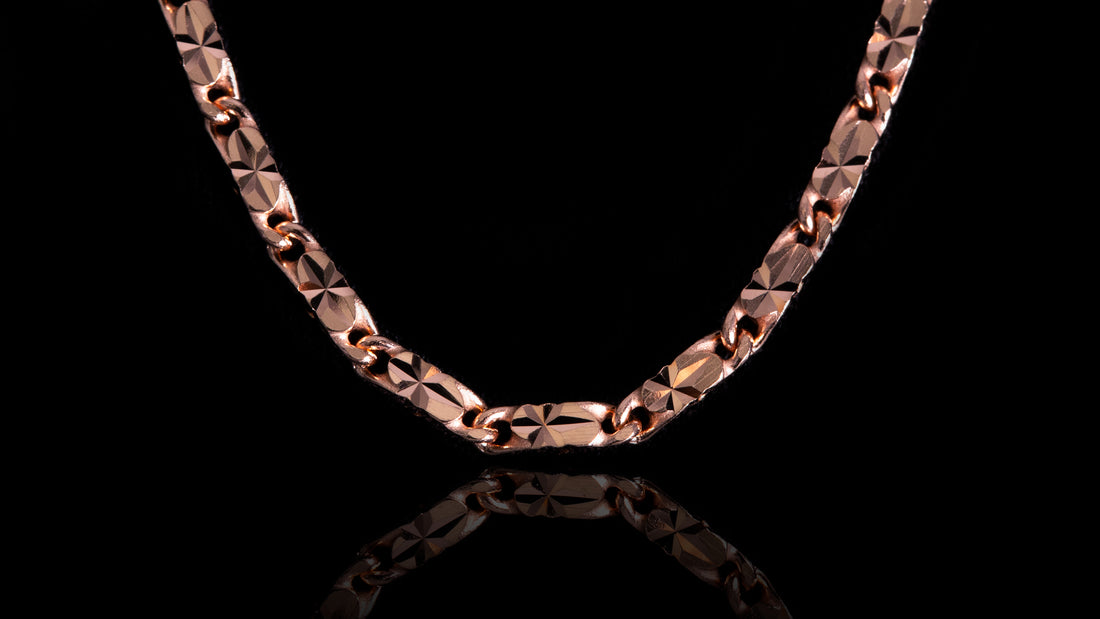 10K Rose Gold Butterfly Link Chain