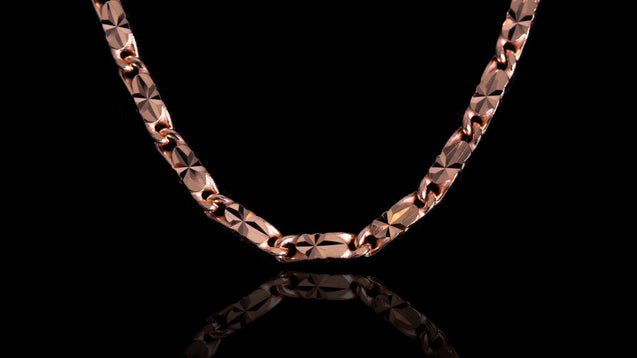 10K Rose Gold Butterfly Link Chain
