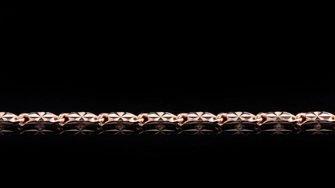 10K Rose Gold Butterfly Link Chain