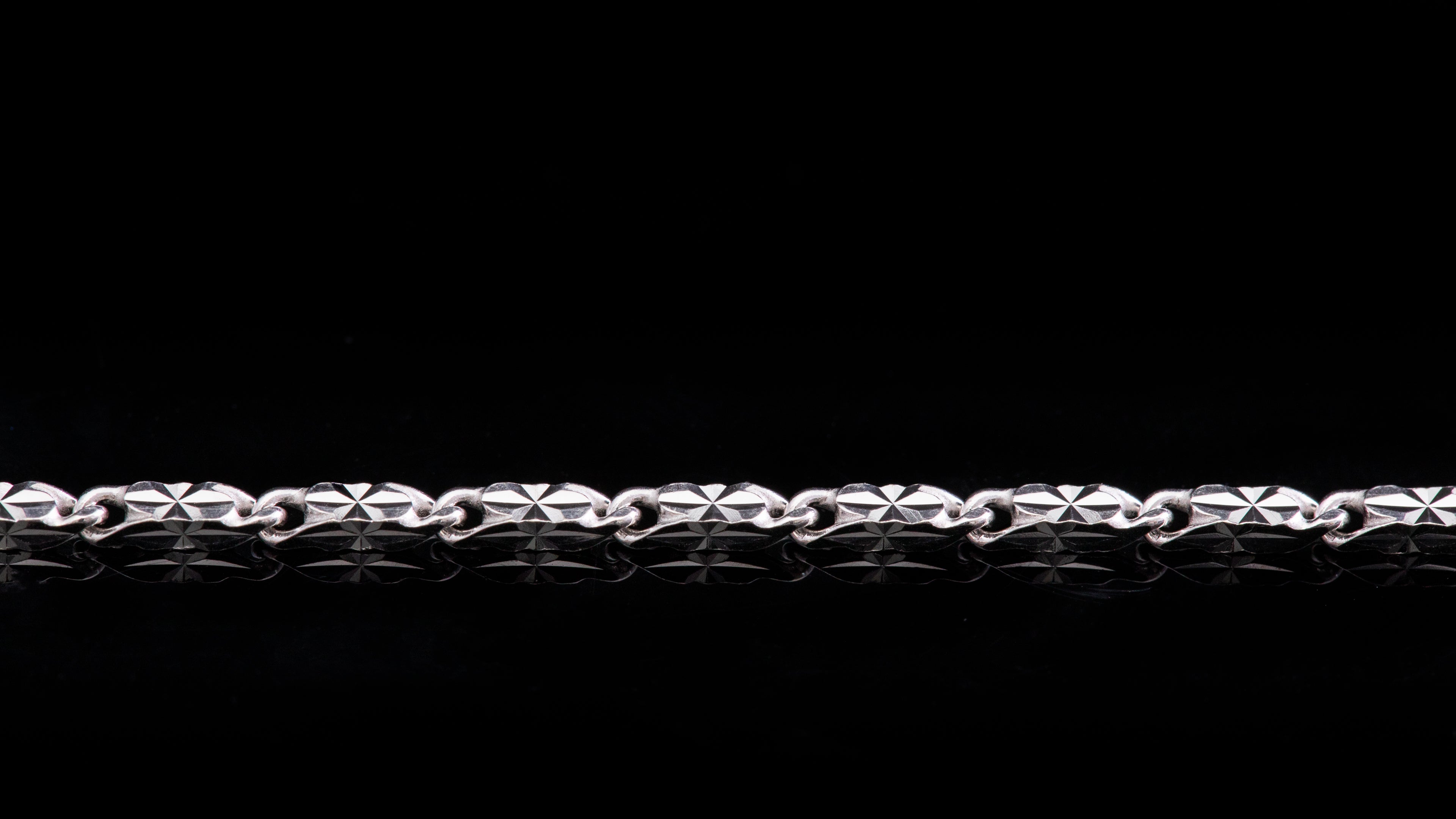 10K White Gold Butterfly Link Chain