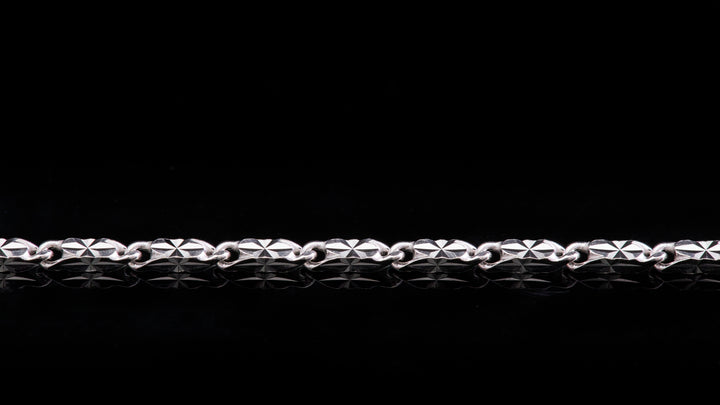 10K White Gold Butterfly Link Chain
