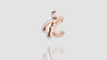 10K Rose Gold Brushed Initial Script Pendant