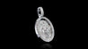 18K White Gold Virgin Mary Diamond Pendant