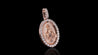 18K Rose Gold Virgin Mary Diamond Pendant
