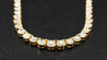 14k Yellow Gold 3 Prong Tennis Diamond Chain