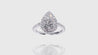 18K White Gold Kilani Signature Pear Engagement Ring