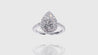 18K White Gold Kilani Signature Pear Engagement Ring