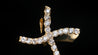 10K Yellow Gold Twisted Cross Diamond Pendant