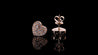 18K Rose Gold Heart Diamond Earrings