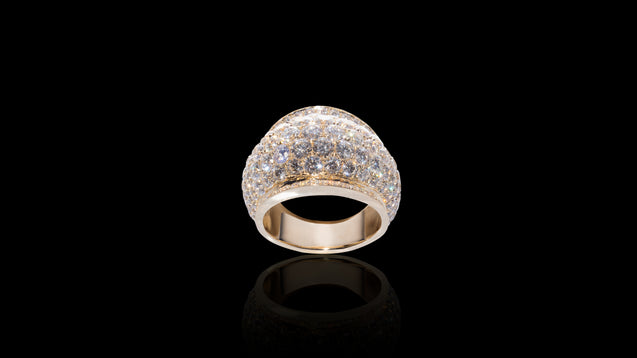 10K Yellow Gold 360 Galaxy Diamond Ring