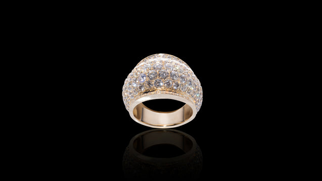 10K Yellow Gold 360 Galaxy Diamond Ring