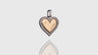 10K Yellow & White Gold Diamond Surrounded Heart Pendant