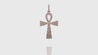 14K Yellow Gold Bold Ankh Diamond Pendant