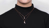 14K Yellow Gold Crescent Moon Charm Diamond Pendant